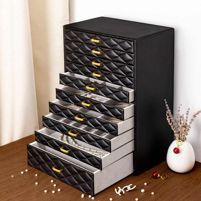 High-end multi-layer drawer jewelry storage box